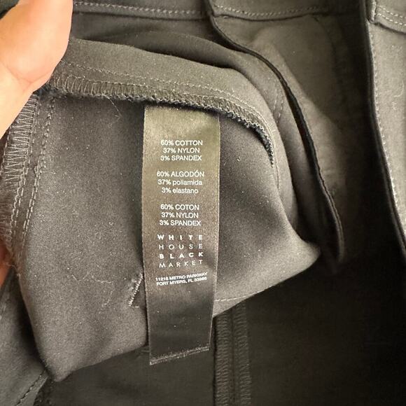 2/$30 WHBM The Skinny Ankle Pants Zip Pockets Button Ankle Mid Rise Black #8155 - Picture 11 of 12
